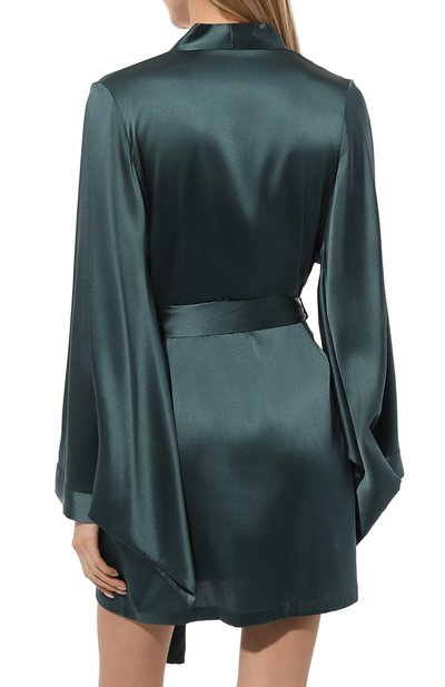 Шелковый халат MARJOLAINE изумрудного цвета по цене 69580 руб., арт. 4SOP2001, фото 4 Шелковый халат MARJOLAINE, арт. 4SOP2001, фото 4