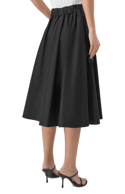 Хлопковая юбка MSGM черного цвета по цене 42550 руб., арт. 4041MDD19/267112, фото 4 Хлопковая юбка MSGM, арт. 4041MDD19/267112, фото 4