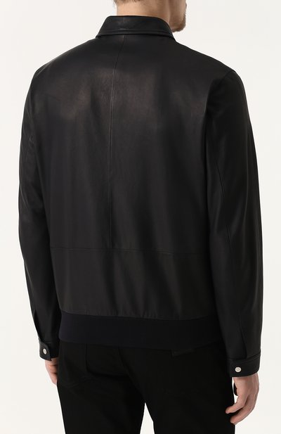 Кожаный бомбер с отложным воротником ANDREA CAMPAGNA, арт. 89900E1652600, фото 4