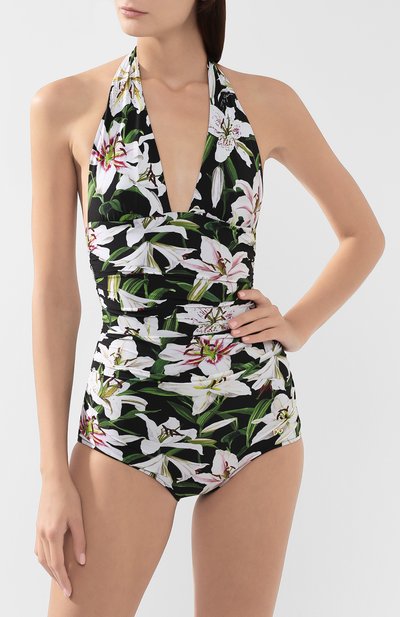 Слитный купальник DOLCE & GABBANA черного цвета по цене 76300 руб., арт. 09A06J/FSGQR, фото 2 Слитный купальник DOLCE & GABBANA, арт. 09A06J/FSGQR, фото 2