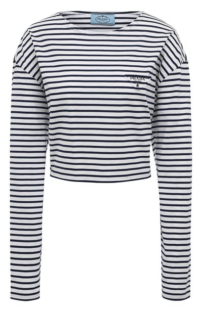 Хлопковый лонгслив PRADA, арт. 34628-103J-F0UB0-221, фото 1