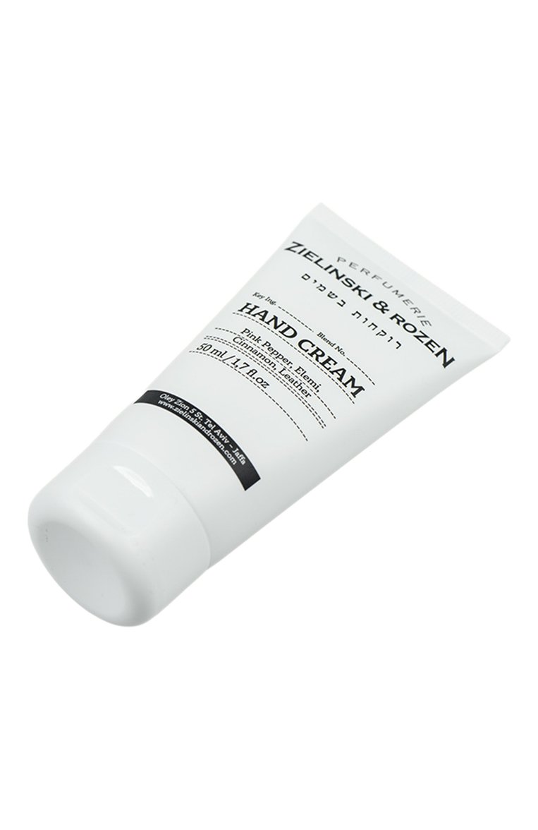 Крем для рук "розовый перец, элеми, корица, кожа" (50ml) ZIELINSKI&ROZEN бесцветного цвета, арт. 7290116445779 | Фото 2 (Региональные ограничения белый список (Axapta Mercury): Не проставлено; Нос: Не проставлено; Назначение: Для рук; Косметика кросс-кт: Уход У; Тип продукта: Кремы)