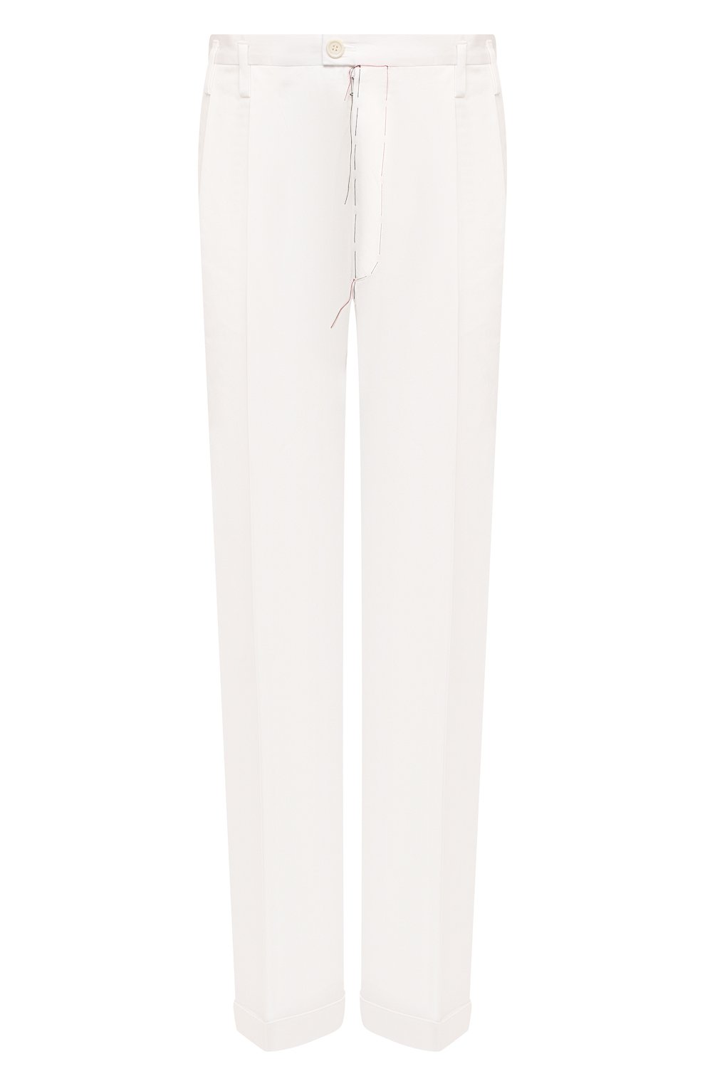Хлопковые брюки MAISON MARGIELA белого цвета по цене 99350 руб., арт. S51KA0535/S53687, фото 1 Хлопковые брюки MAISON MARGIELA, арт. S51KA0535/S53687, фото 1