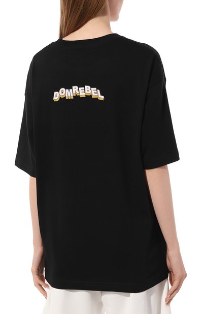 Хлопковая футболка DOMREBEL черного цвета по цене 15400 руб., арт. NY BEAR (CARRY-0VER)/T-SHIRT, фото 4 Хлопковая футболка DOMREBEL, арт. NY BEAR (CARRY-0VER)/T-SHIRT, фото 4