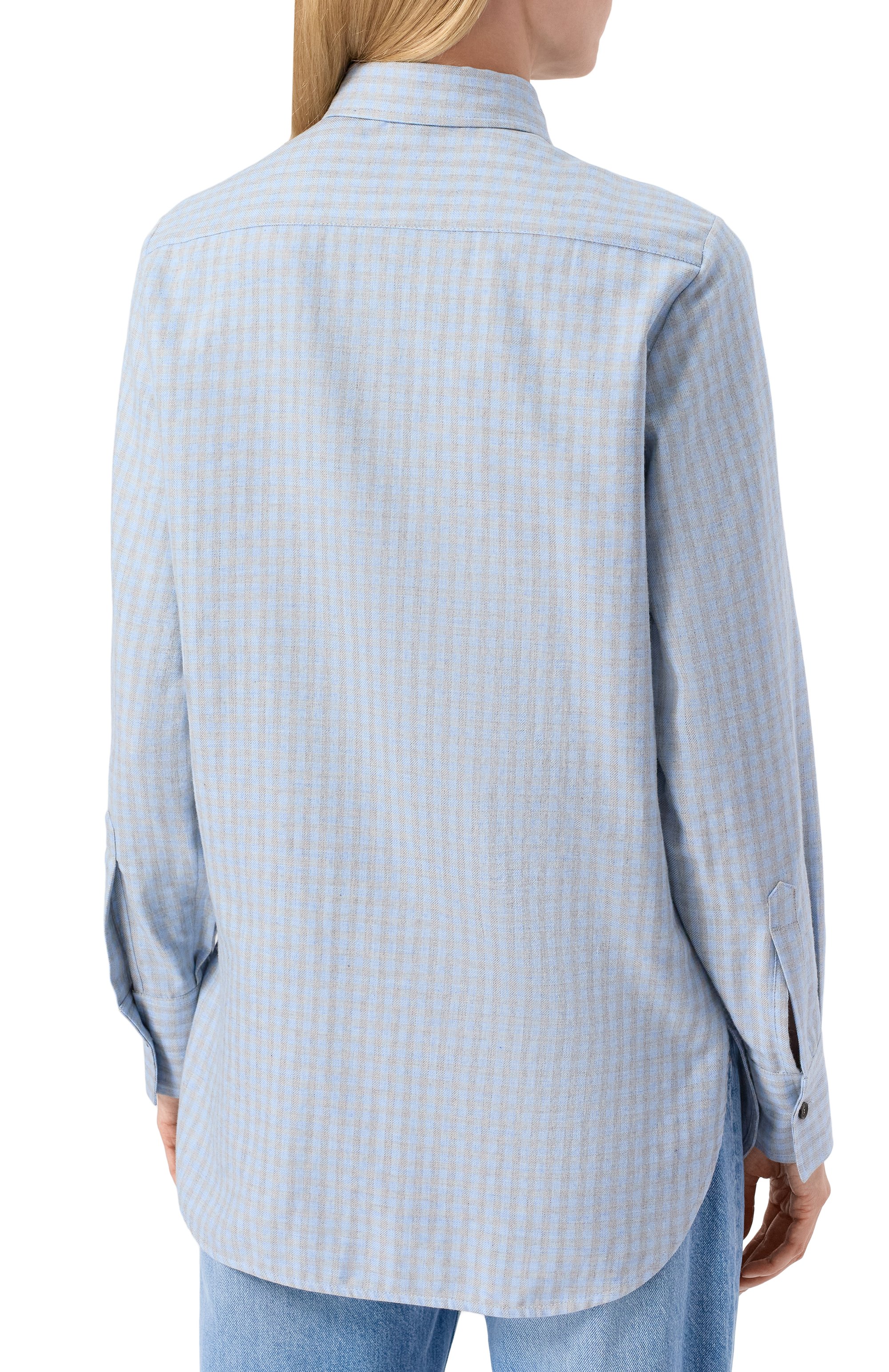 Рубашка из хлопка и кашемира KITON, арт. D52445H0947013, фото 4