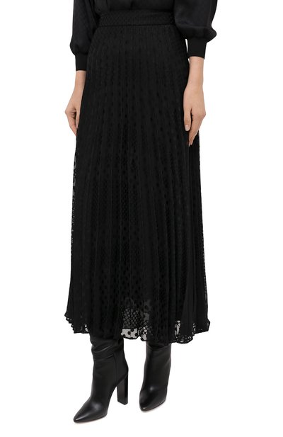 Плиссированная юбка EMPORIO ARMANI черного цвета по цене 49950 руб., арт. 6H2N67/2NMBZ, фото 4 Плиссированная юбка EMPORIO ARMANI, арт. 6H2N67/2NMBZ, фото 4