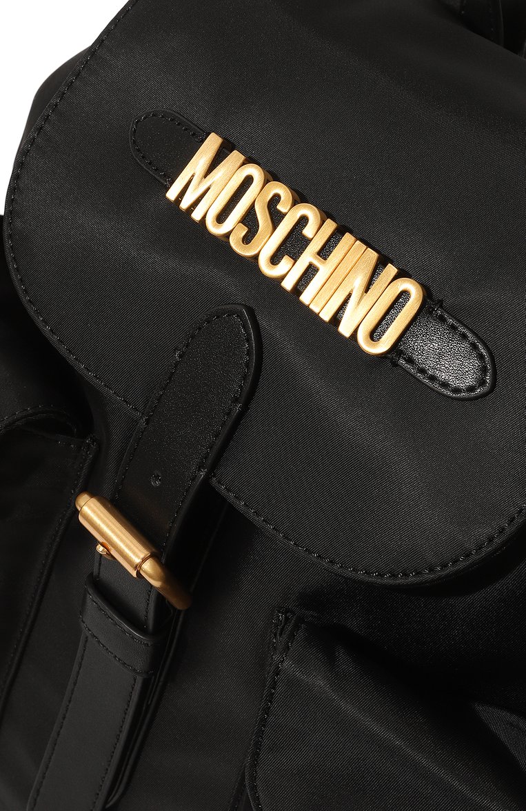 Женский рюкзак MOSCHINO черного цвета, арт. 2317 B7601/8202 | Фото 3 (Размер: medium; Материал: Текстиль; Стили: Кэжуэл; Материал сплава: Проставлено; Драгоценные камни: Проставлено)