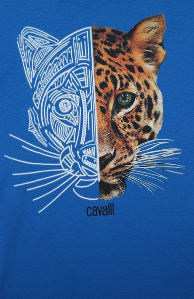 Хлопковая футболка ROBERTO CAVALLI, арт. QJT645/JV025/04A-10A, фото 3