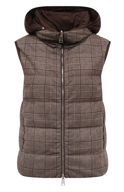 Женский жилет из шерсти и кашемира KITON, арт. D53628K0520E03