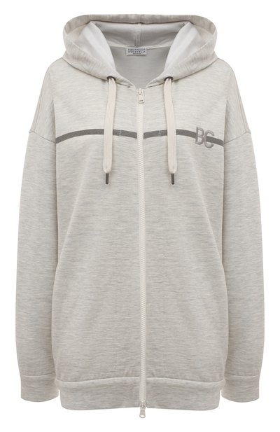 Женский кардиган из  хлопка и шелка BRUNELLO CUCINELLI, арт. 221MD828BN406