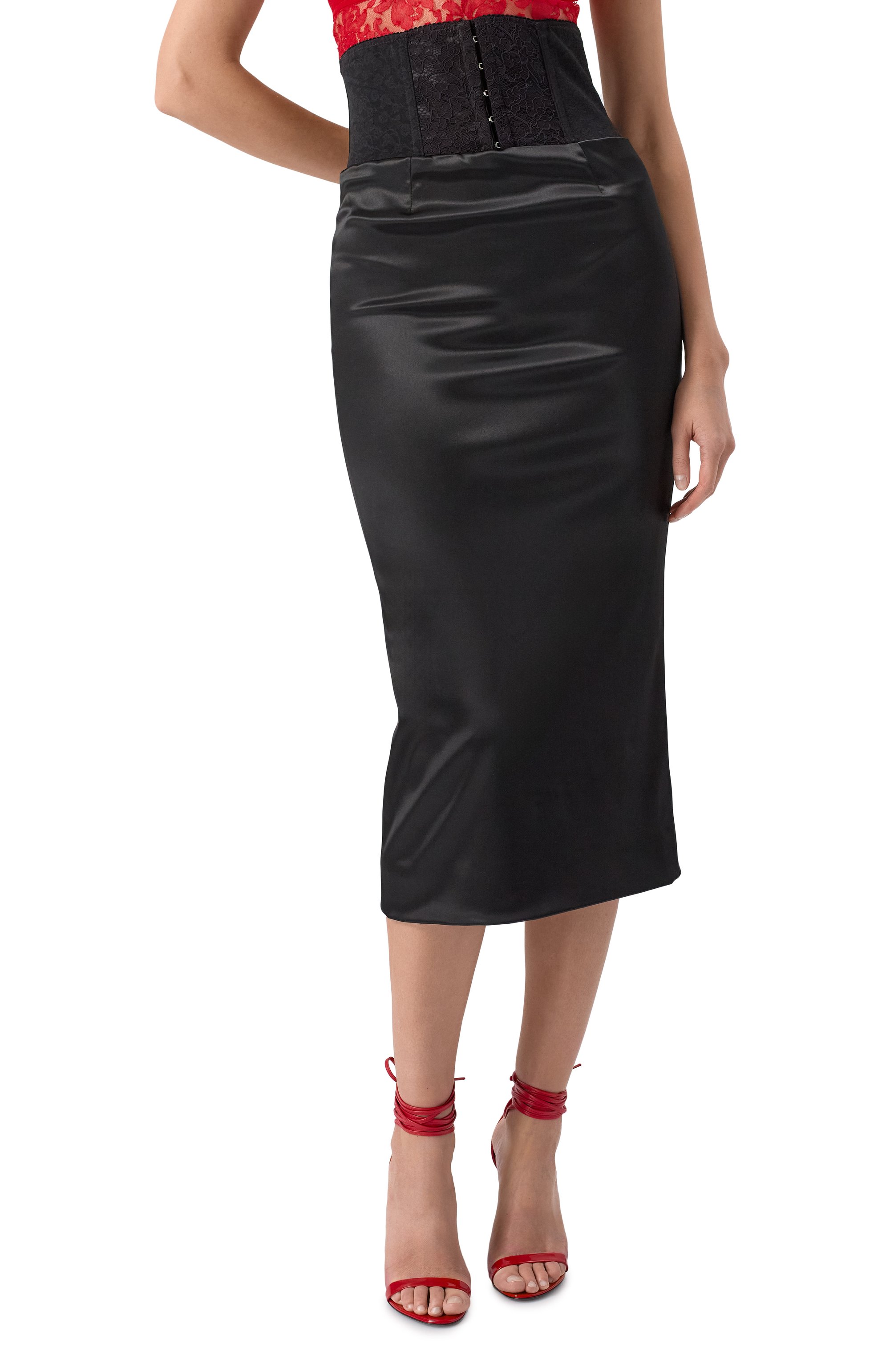 Атласная юбка DOLCE & GABBANA, арт. F4CI1T/FURAD, фото 3