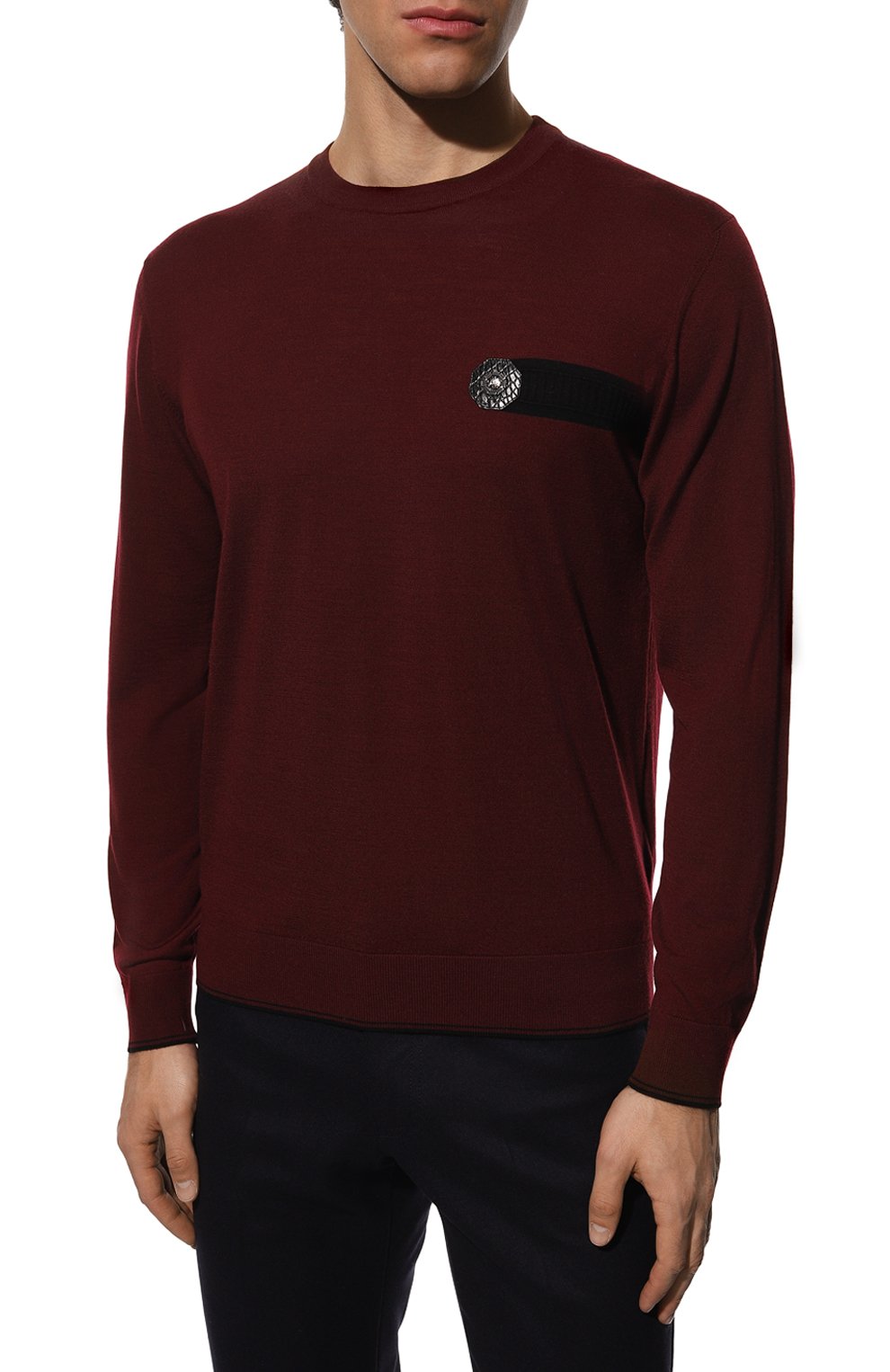 Джемпер с отделкой из кожи аллигатора STEFANO RICCI, арт. K606312AG1/F22465, фото 3