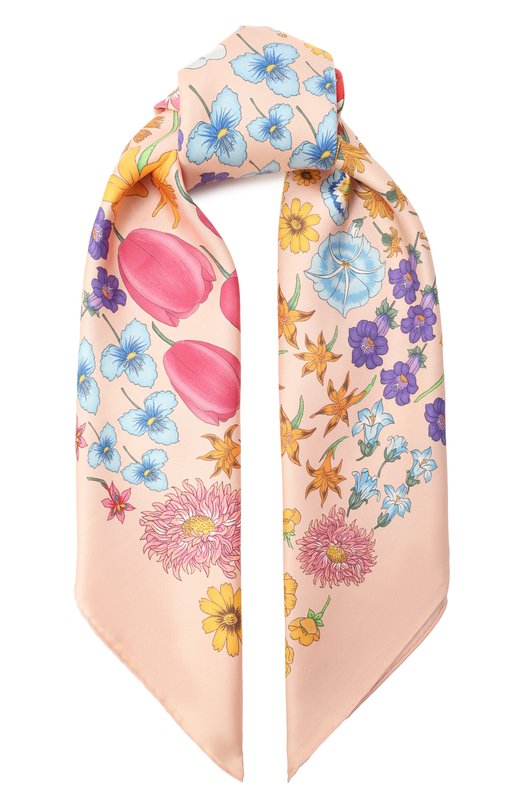 Шелковый платок Gucci 786258/3G001 Розовый 786258/3G001