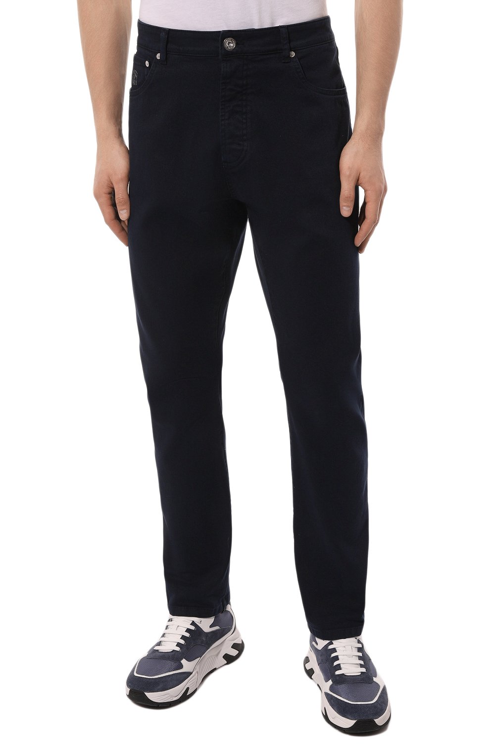 Джинсы leisure fit BRUNELLO CUCINELLI темно-синего цвета по цене 105500 руб., арт. M277PX1290, фото 3 Джинсы leisure fit BRUNELLO CUCINELLI, арт. M277PX1290, фото 3