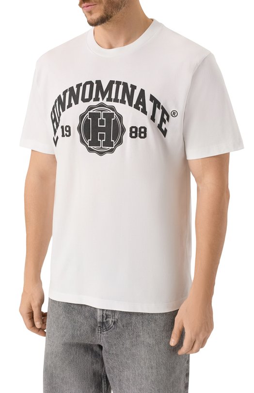 Хлопковая футболка HINNOMINATE HMABM01432 Белый  HMABM01432 Фото 3