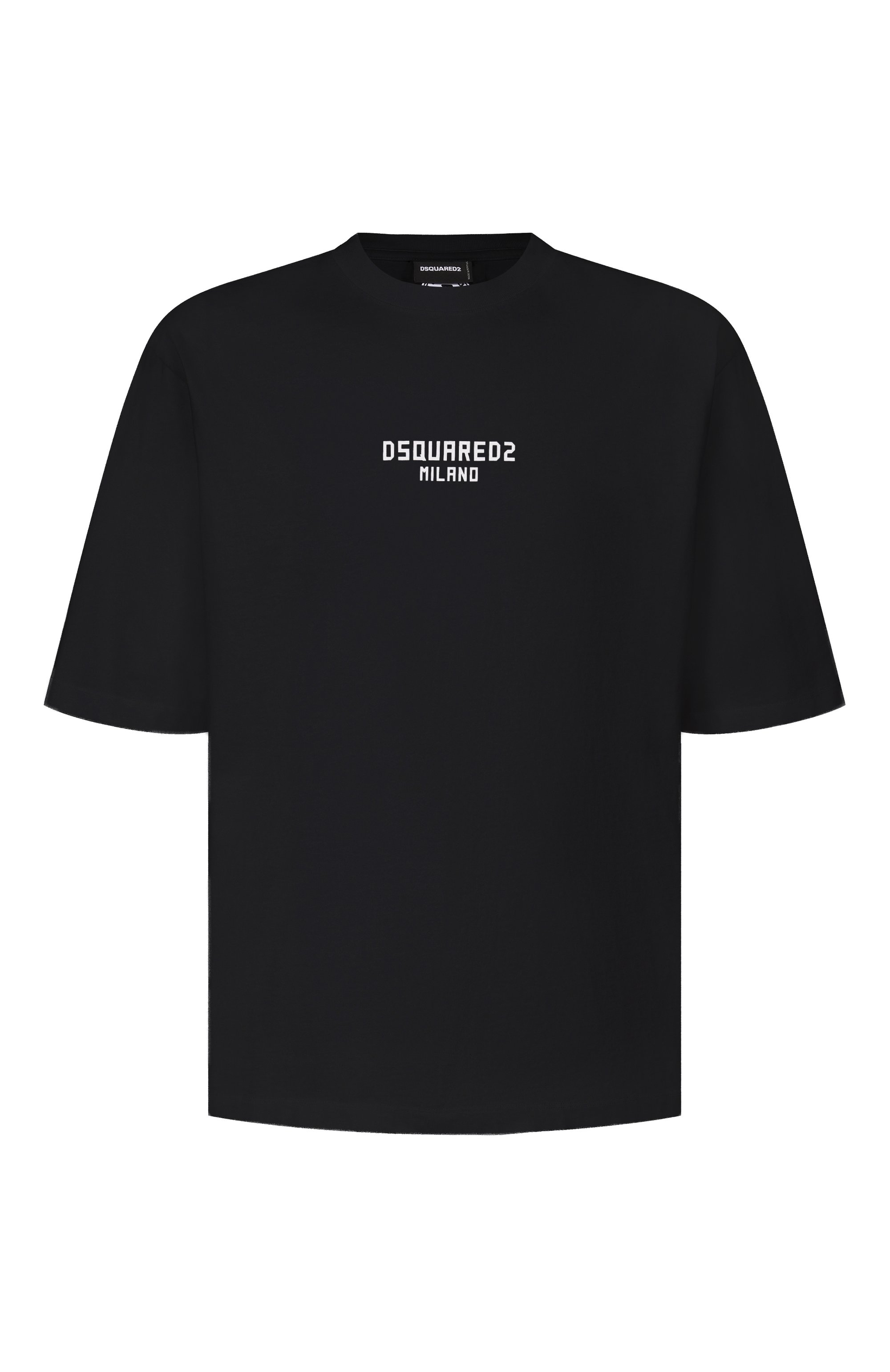 Хлопковая футболка DSQUARED2 черного цвета по цене 27100 руб., арт. S74GD1521/D20106, фото 1 Хлопковая футболка DSQUARED2, арт. S74GD1521/D20106, фото 1