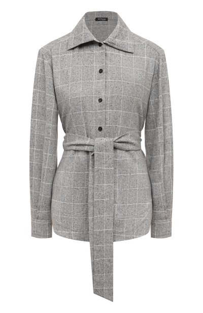 Женская рубашка из шелка и шерсти KITON, арт. D58453K0541E02