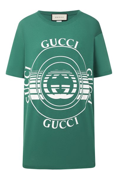 Женская хлопковая футболка GUCCI, арт. 615044/XJCQ8
