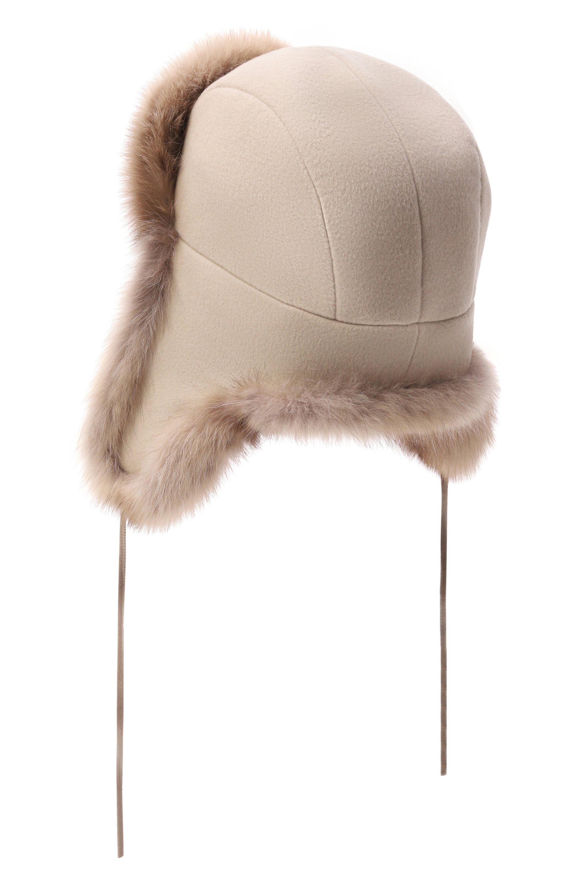 Кашемировая шапка-ушанка с мехом соболя FURLAND, арт. 0201414210009100016, фото 2