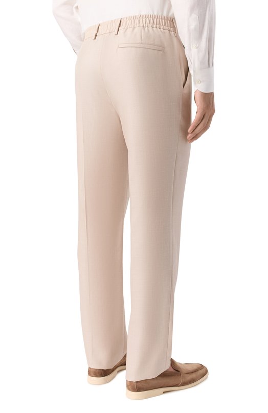 Брюки из шерсти и шелка MVST M26.CSM.T415/740-W00L/SILK Бежевый  M26.CSM.T415/740-W00L/SILK Фото 4