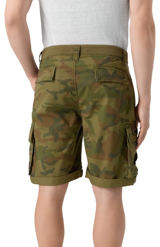 Хлопковые шорты Aeronautica Militare 251BE250CT3502 Хаки  251BE250CT3502 Фото 4