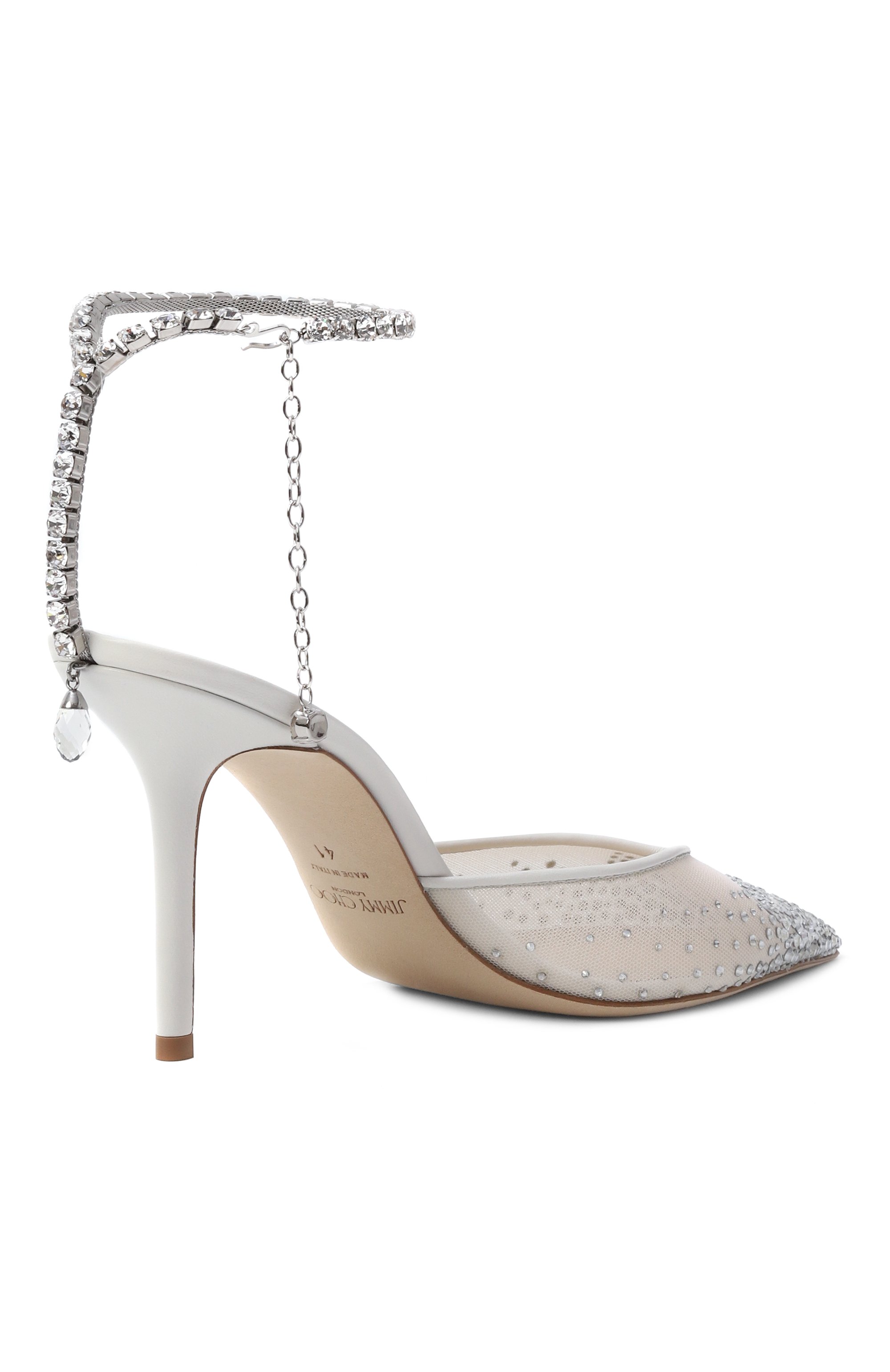 Комбинированные туфли saeda 85 JIMMY CHOO, арт. SAEDA85BGM, фото 5