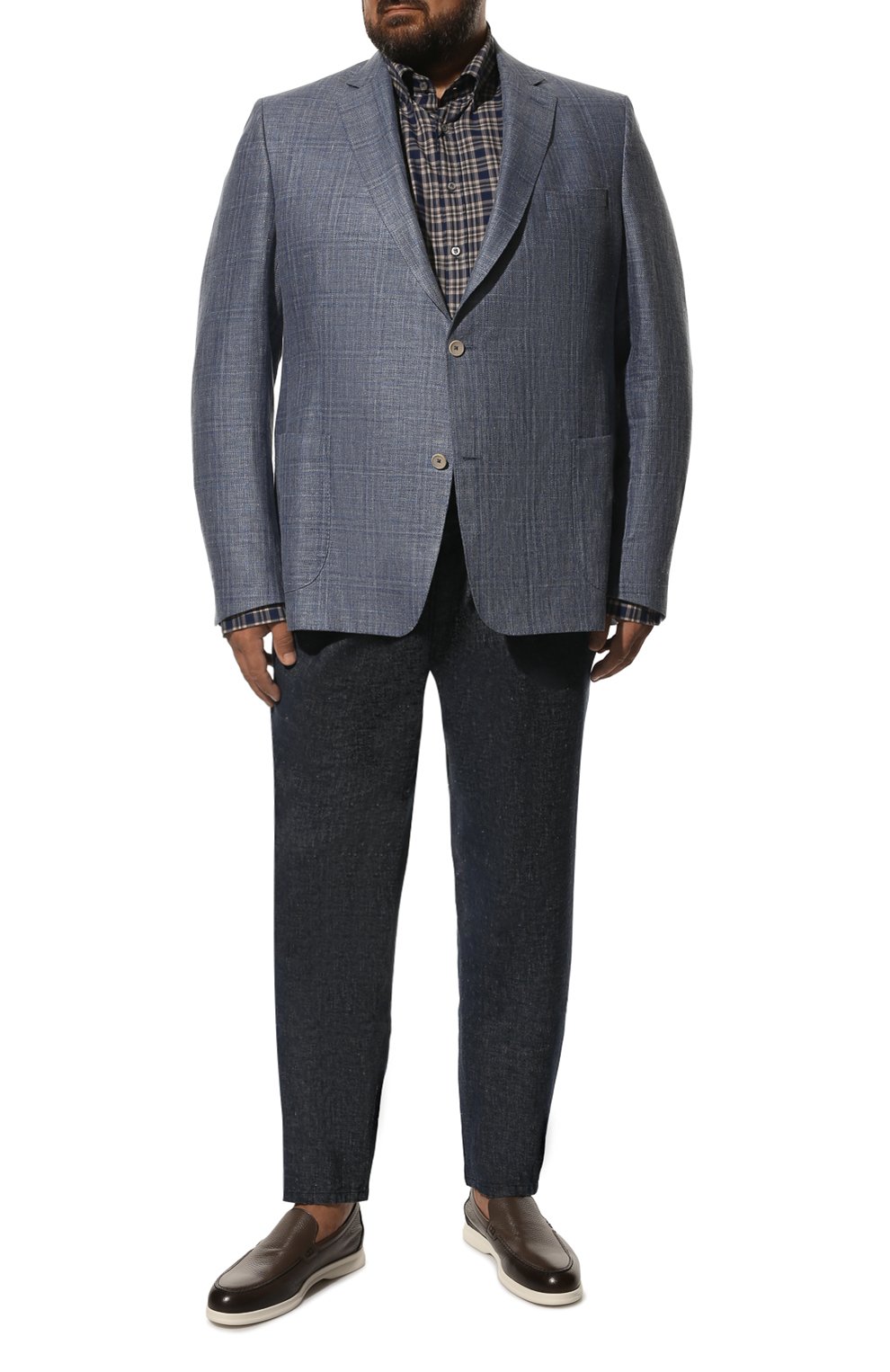 Брюки из хлопка и льна EDUARD DRESSLER, арт. 250138/53W26, фото 2