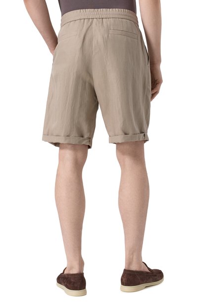 Шорты изо льна и хлопка BRUNELLO CUCINELLI, арт. MH255U0020, фото 4