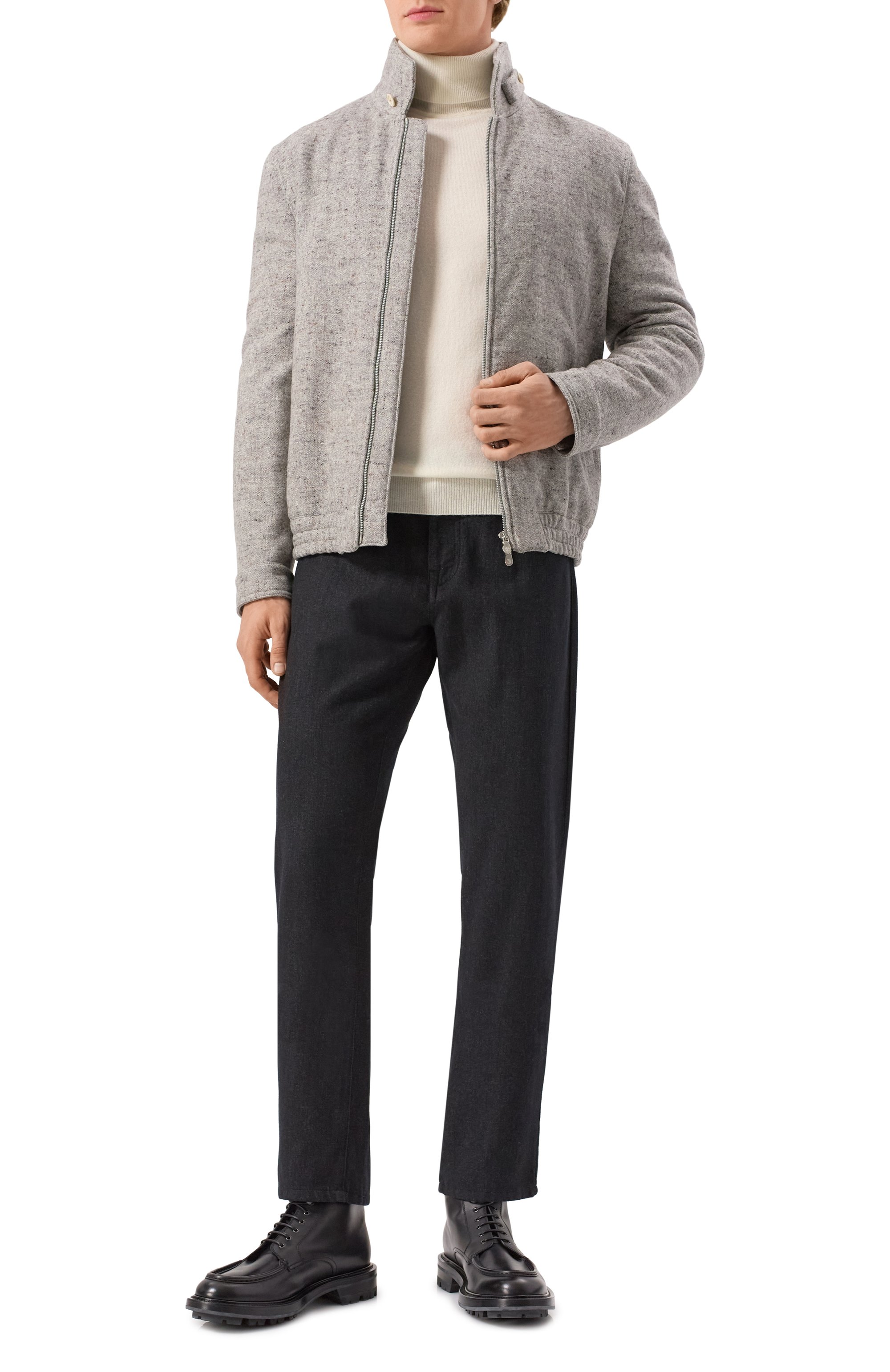 Бомбер из шерсти и шелка BRUNELLO CUCINELLI, арт. MY4936385, фото 2