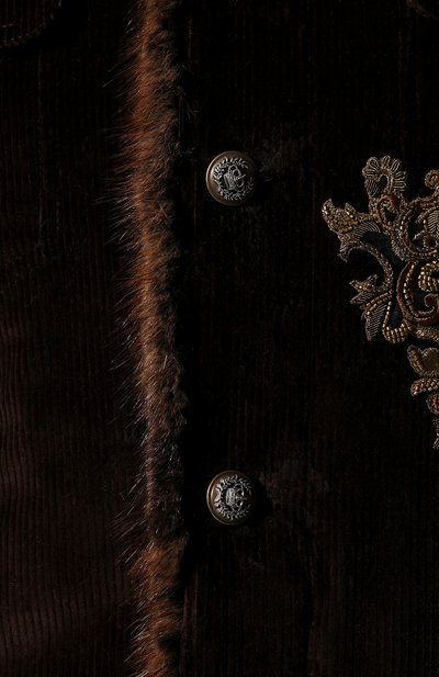 Вельветовая куртка с подкладкой из ондатры DOLCE & GABBANA, арт. G9P02Z/FUWC0, фото 5