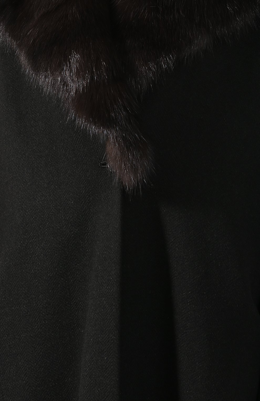 Шерстяное пальто с меховым воротником KITON, арт. D44615PK02406/LGUA, фото 5