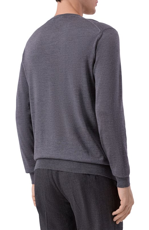 Джемпер из шерсти и шелка Andrea Campagna M5625-5300 Серый  M5625-5300 Фото 4