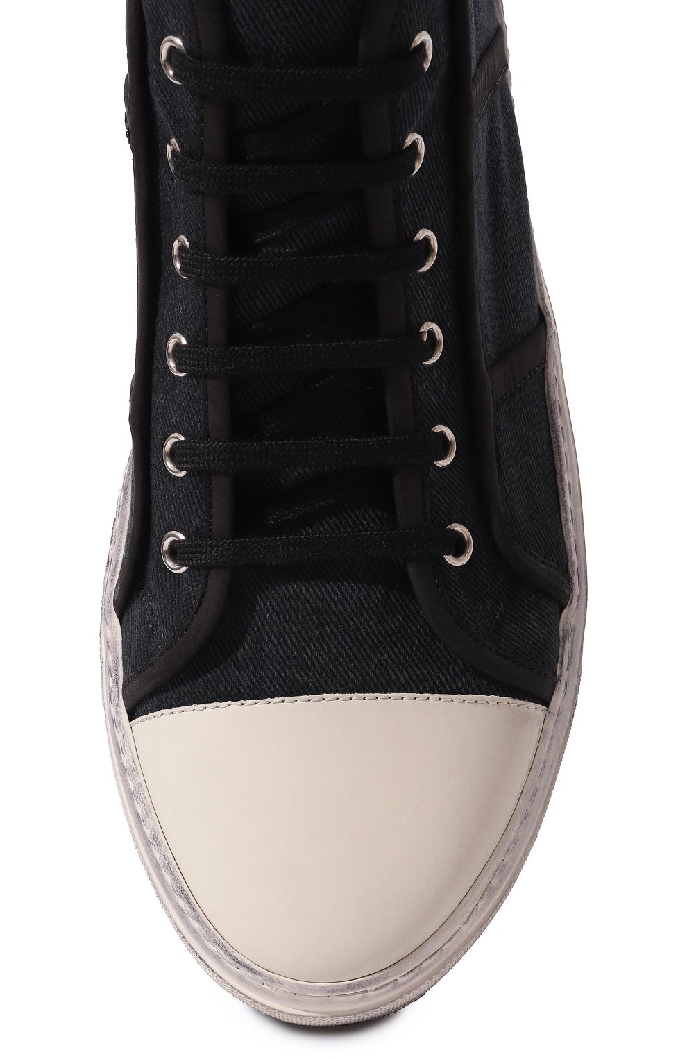 Комбинированные кеды DOLCE & GABBANA темно-синего цвета по цене 66000 руб., арт. CS2195/AK482, фото 6 Комбинированные кеды DOLCE & GABBANA, арт. CS2195/AK482, фото 6