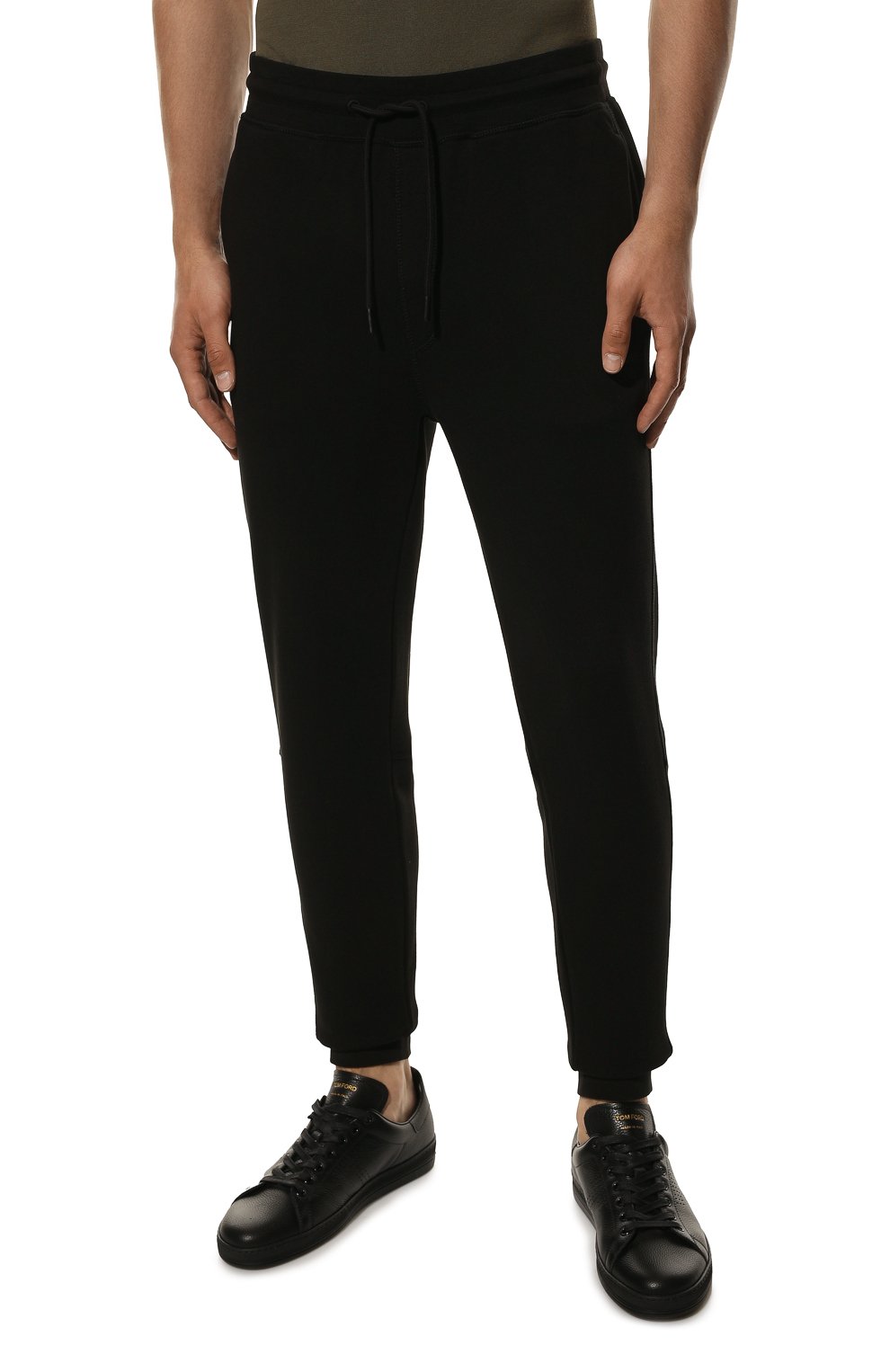 Хлопковые джоггеры BOSS черного цвета по цене 16000 руб., арт. 50468448, фото 3 Хлопковые джоггеры BOSS, арт. 50468448, фото 3