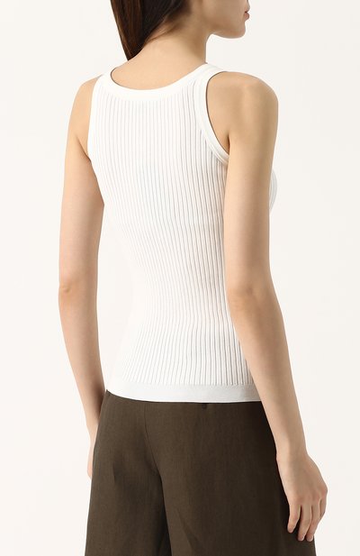 Однотонный хлопковый топ фактурной вязки RALPH LAUREN, арт. 290710192, фото 4