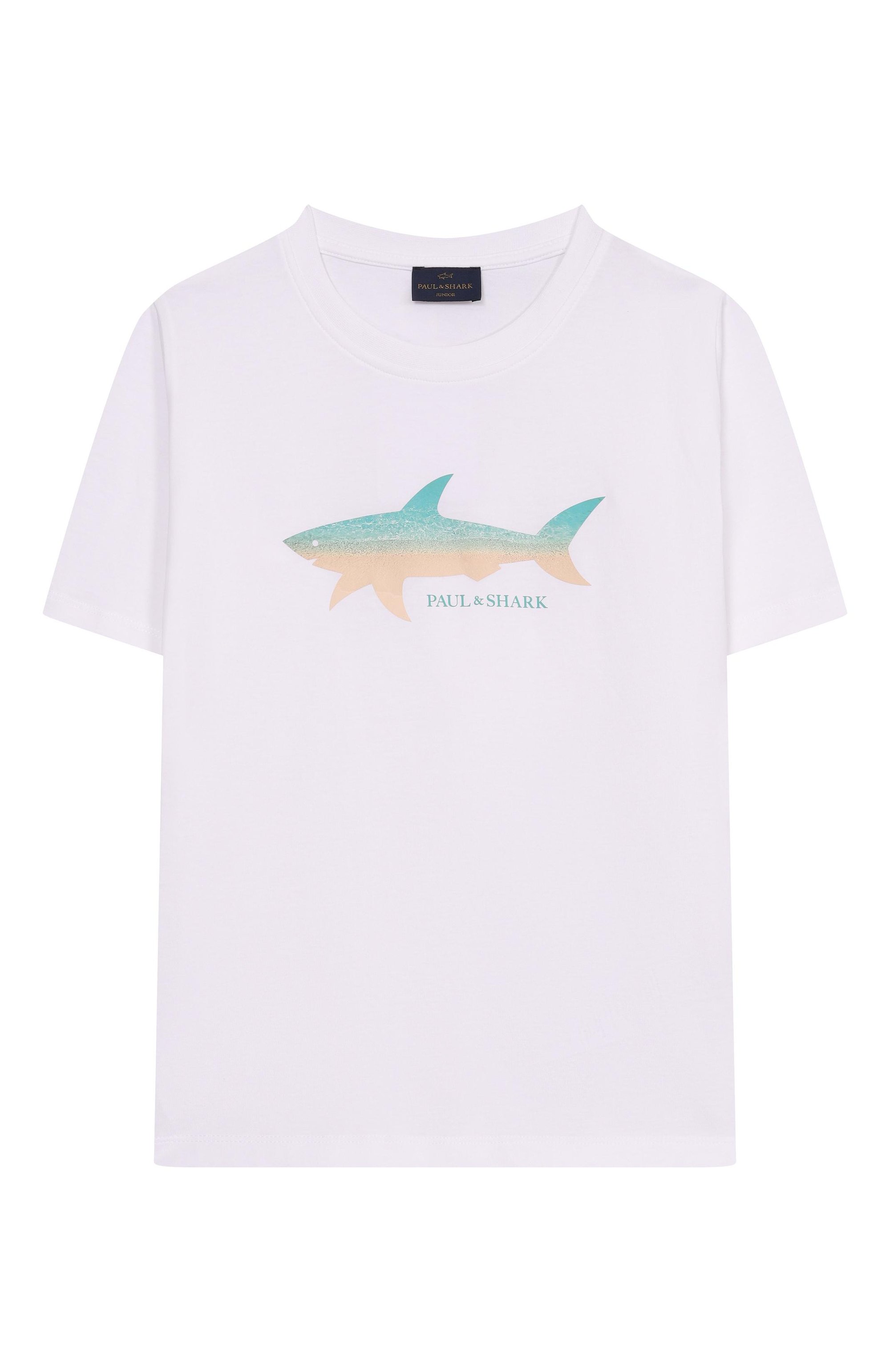 Хлопковая футболка PAUL & SHARK JUNIOR, арт. WUM00H/LAA53/6A-8A, фото 1