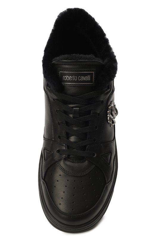 Кожаные кеды Roberto Cavalli Чёрный, фото 4