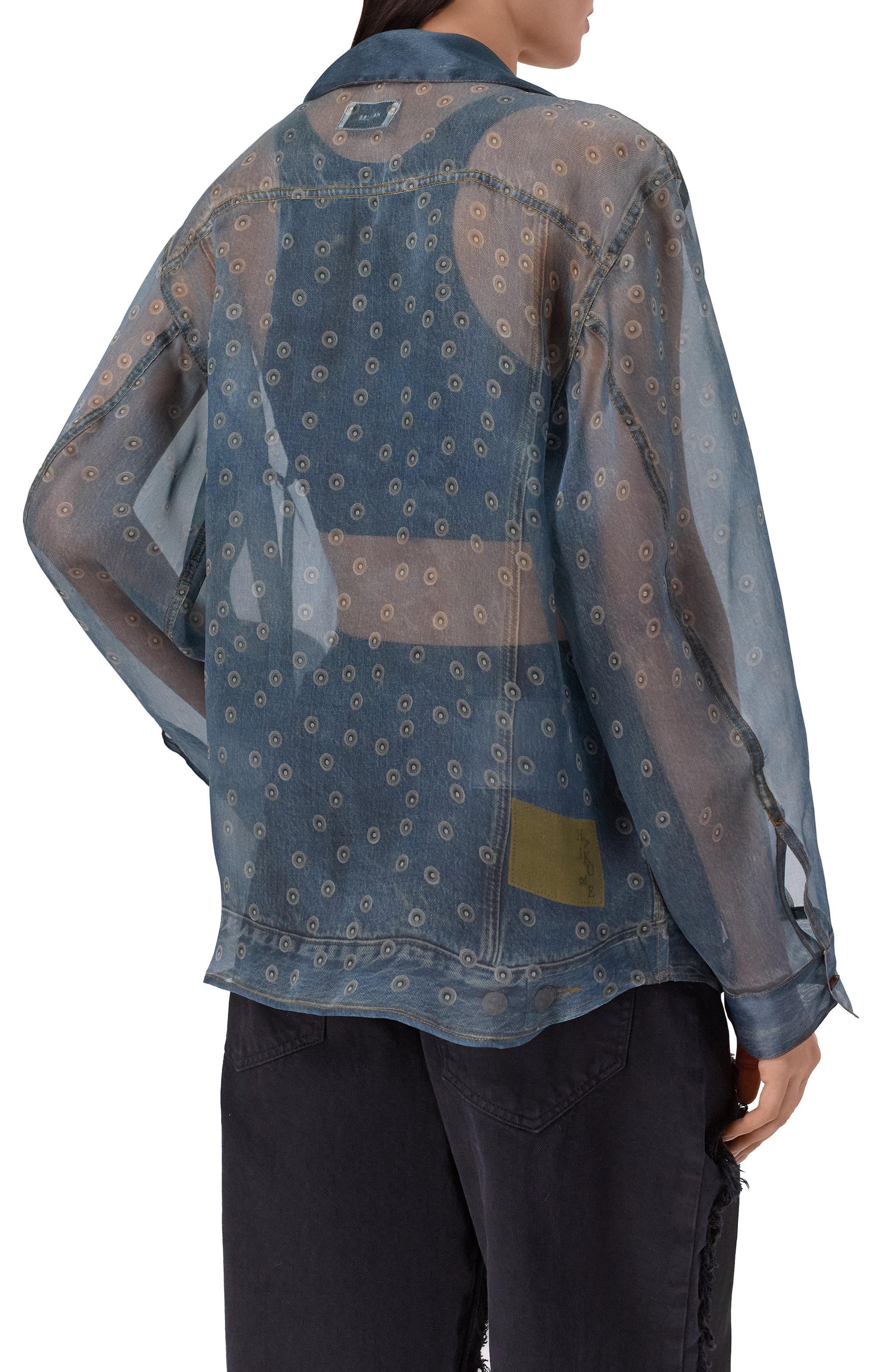 Шелковая рубашка HAIKURE серого цвета по цене 107500 руб., арт. HEW061030R002PR001/MAYA SILK, фото 4 Шелковая рубашка HAIKURE, арт. HEW061030R002PR001/MAYA SILK, фото 4