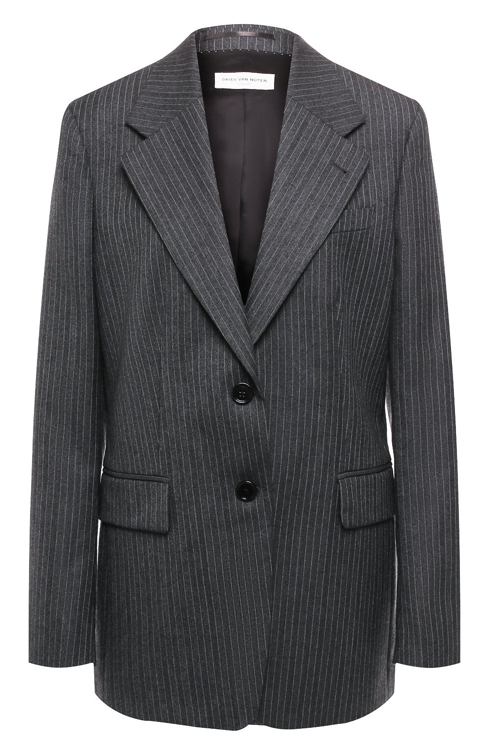 Шерстяной жакет DRIES VAN NOTEN серого цвета по цене 78850 руб., арт. 192-10404-8182, фото 1 Шерстяной жакет DRIES VAN NOTEN, арт. 192-10404-8182, фото 1