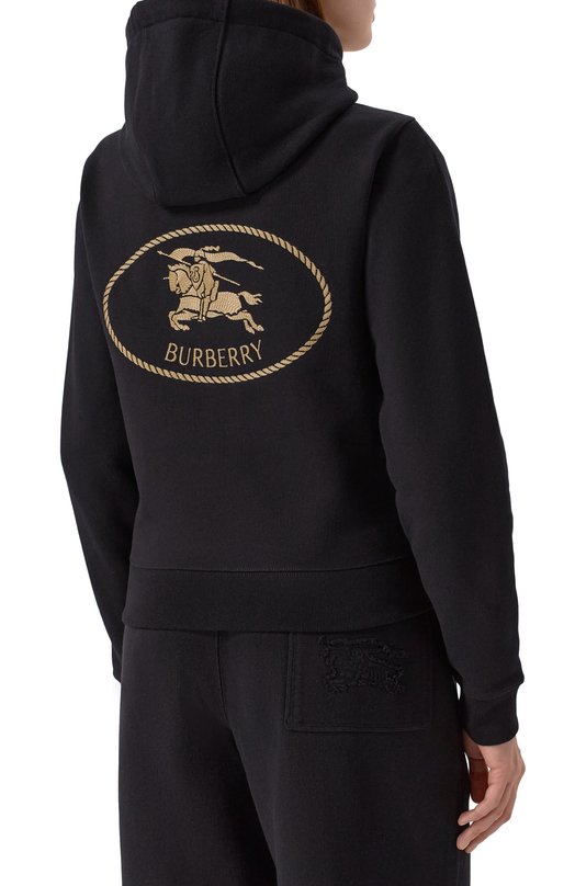 Хлопковая толстовка Burberry 8111669 Чёрный  8111669 Фото 4