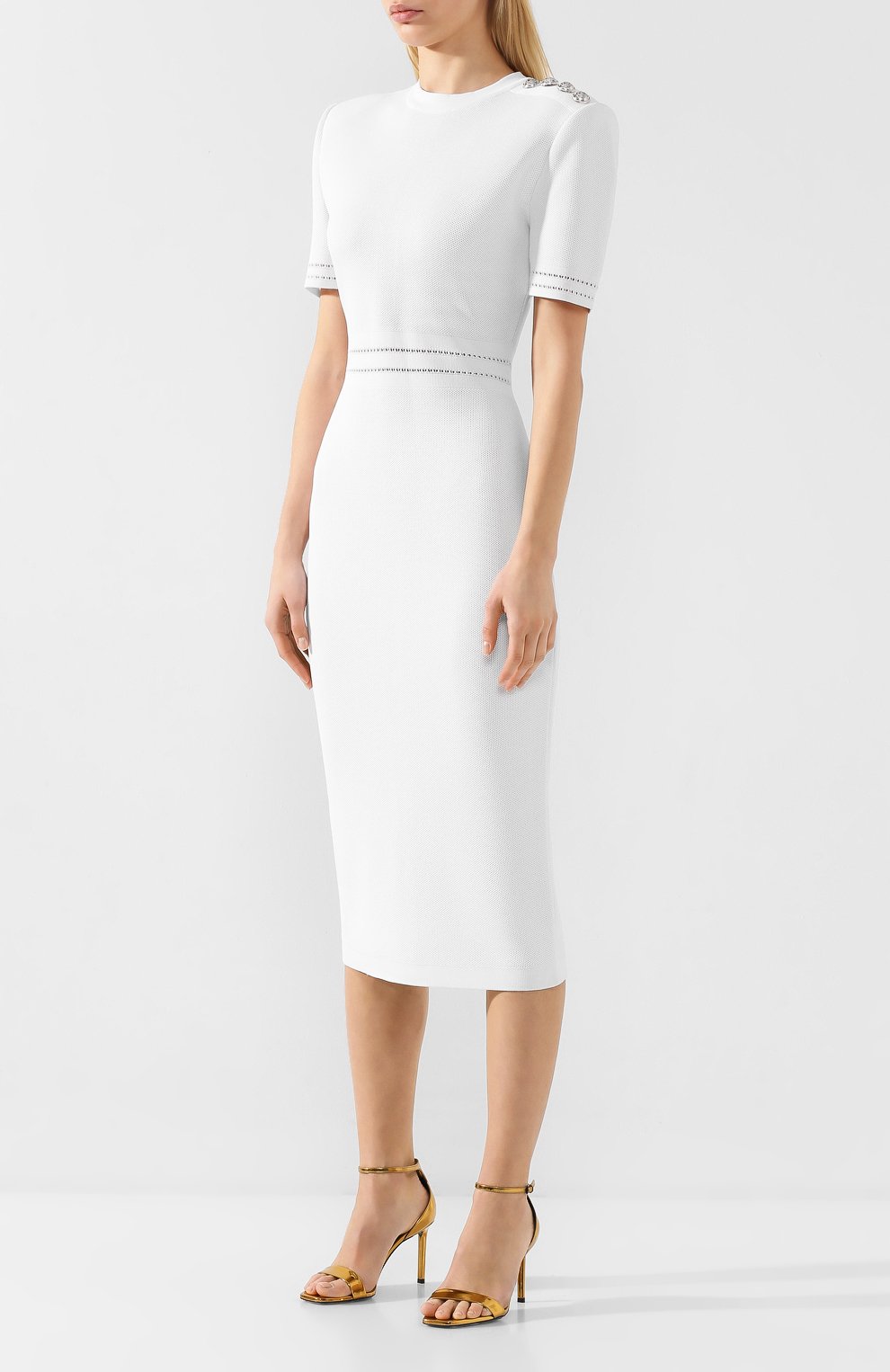 Платье из вискозы BALMAIN, арт. TF06581/K107, фото 3