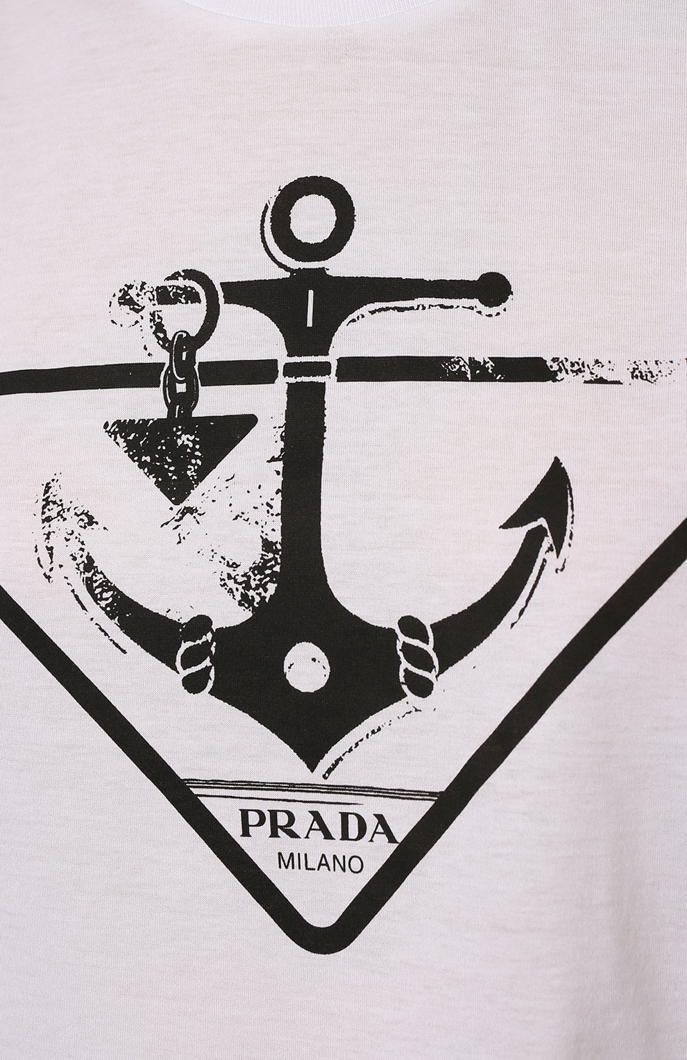 Хлопковая футболка PRADA, арт. 3556A-10M2-F0009-212, фото 5