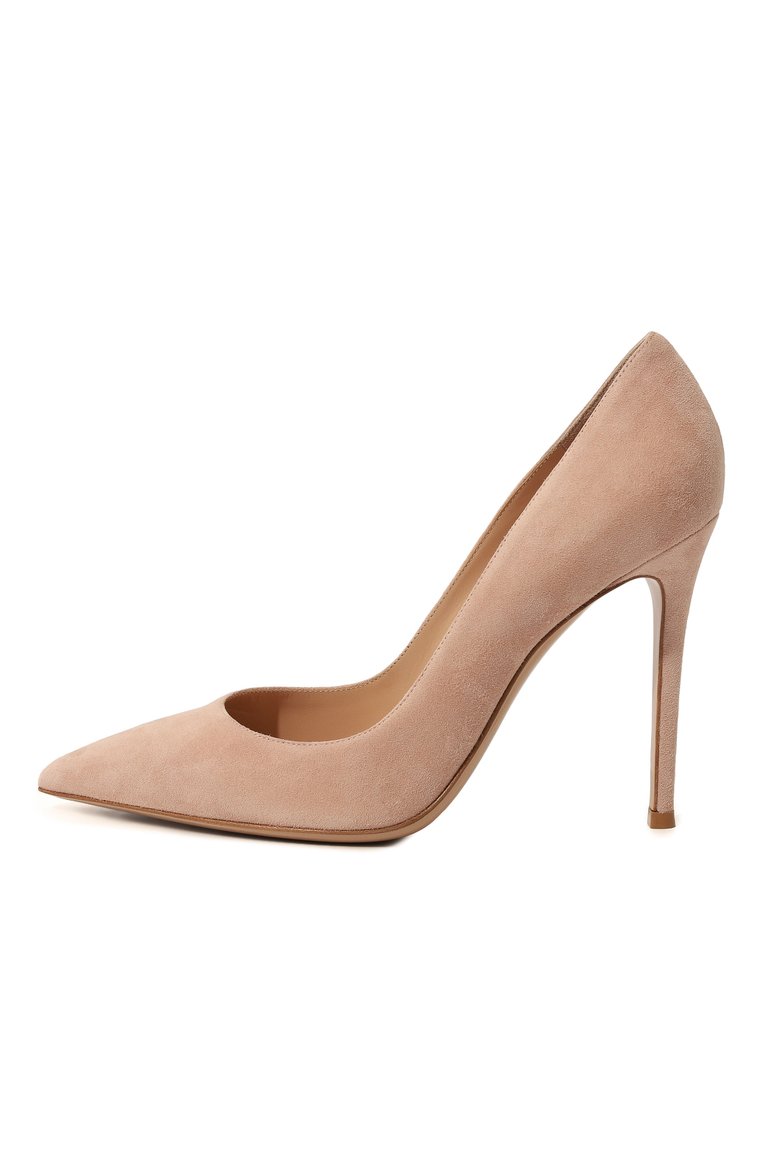 Женские замшевые туфли gianvito 105 GIANVITO ROSSI бежевого цвета, арт. G28470.15RIC.CAMPEAH | Фото 4 (Подошва: Плоская; Каблук тип: Шпилька; Материал внешний: Замша, Натуральная кожа; Материал внутренний: Натуральная кожа; Каблук высота: Высокий; Региональные ограничения белый список (Axapta Mercury): Не проставлено)
