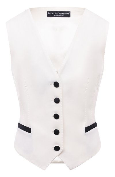 Женский жилет из шерсти и шелка DOLCE & GABBANA, арт. F79H5T/GDCJH