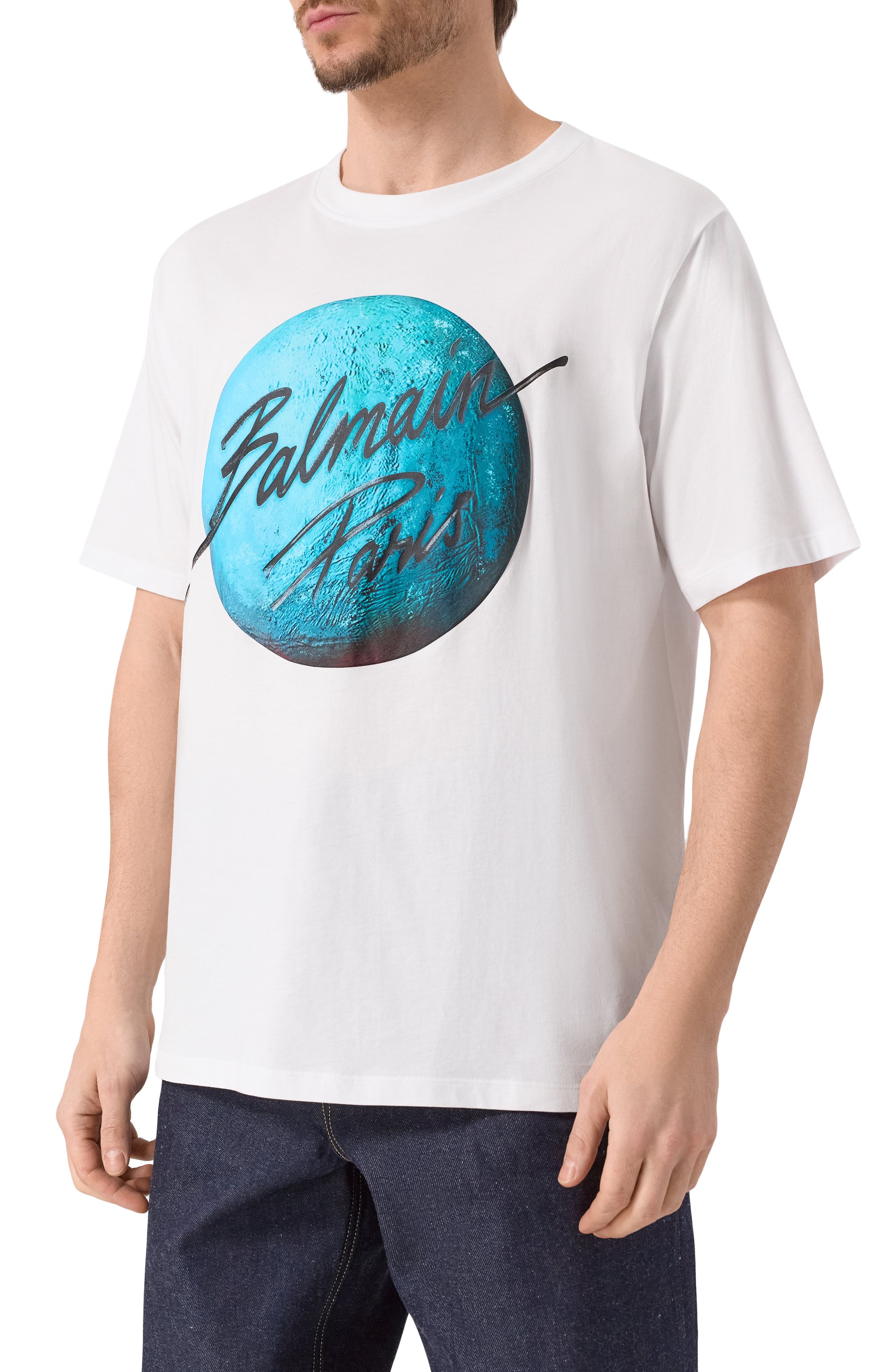 Хлопковая футболка BALMAIN, арт. EH0EG010GE80, фото 3