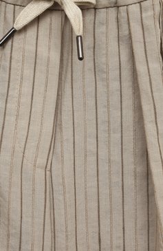 Брюки изо льна и хлопка BRUNELLO CUCINELLI, арт. BH556P208B, фото 3