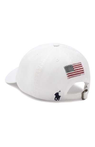Хлопковая бейсболка POLO RALPH LAUREN белого цвета по цене 4660 руб., арт. 322737580, фото 2 Хлопковая бейсболка POLO RALPH LAUREN, арт. 322737580, фото 2