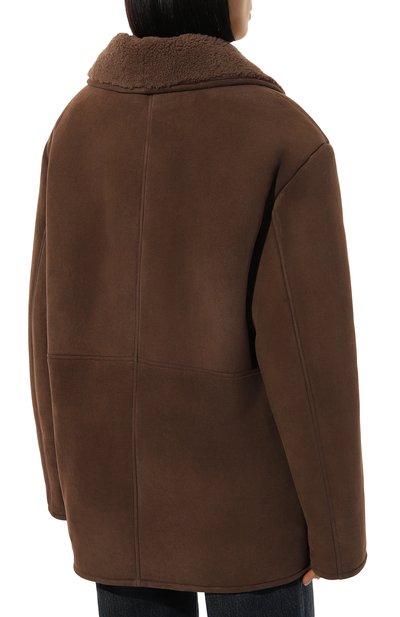 Дубленка из овчины LOULOU DE SAISON коричневого цвета по цене 174000 руб., арт. CIREB0, фото 4 Дубленка из овчины LOULOU DE SAISON, арт. CIREB0, фото 4