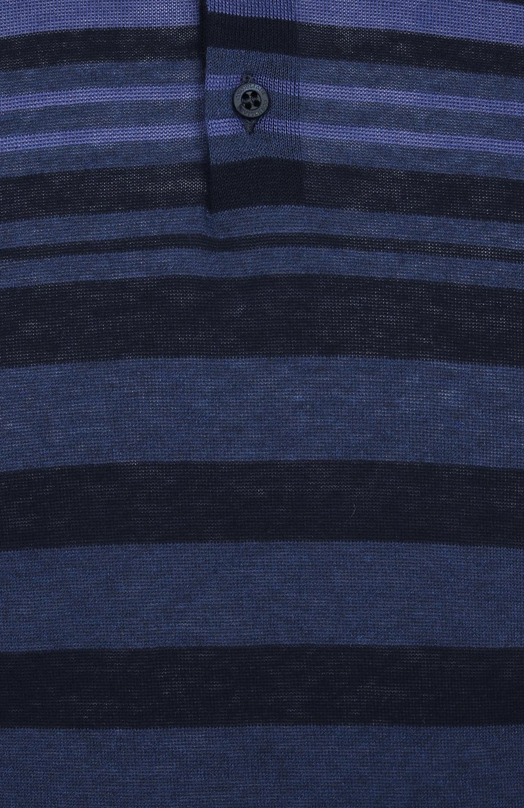 Мужское поло из хлопка и шелка CORNELIANI темно-синего цвета, арт. 25M524-2525106 | Фото 6 (Рукава: Короткие; Автоматизация состава: Проставлено; Автоматизация ТО: Проставлено; Длина (для топов): Стандартные; Материал внешний: Хлопок; Застежка: Пуговицы; Кросс-КТ: Трикотаж; Стили: Кэжуэл; Принт: С принтом; Детали: Без декора)