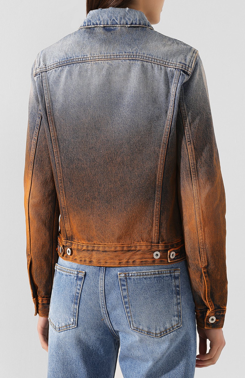 Джинсовая куртка OFF-WHITE синего цвета по цене 89950 руб., арт. 0WYE012E1977308987B4, фото 4 Джинсовая куртка OFF-WHITE, арт. 0WYE012E1977308987B4, фото 4
